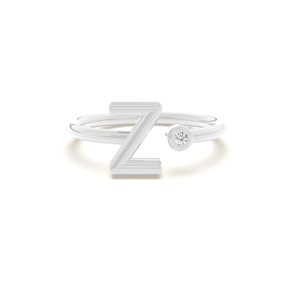 Initial Diamond Delicate Ring