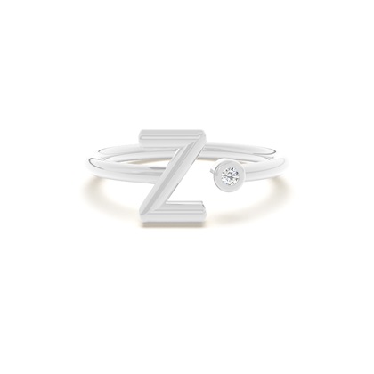 Platinum Initial Rings Diamond