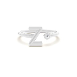 Initial Diamant Delikat Ring