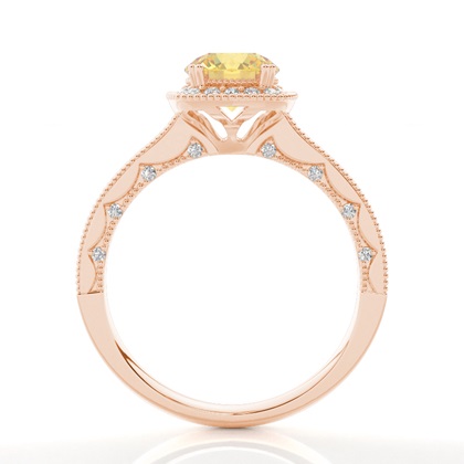 Vintage Gelber Diamant Verlobungsring