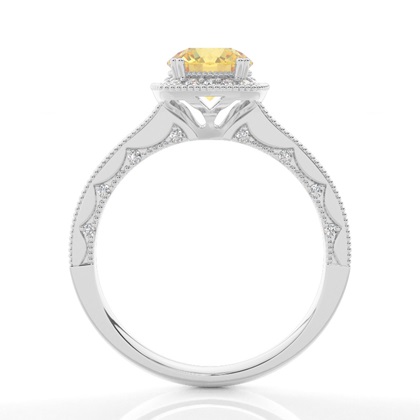 Vintage Gelber Diamant Verlobungsring