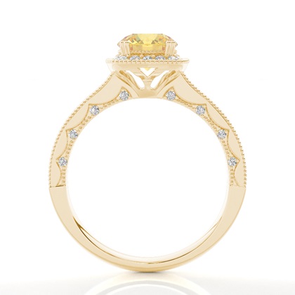 Vintage Gelber Diamant Verlobungsring