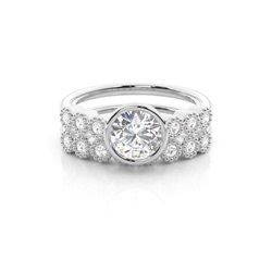 Vintage Diamantenring Braut-Set