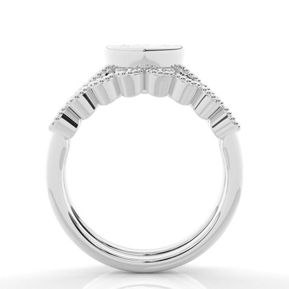 Vintage Diamantenring Braut-Set