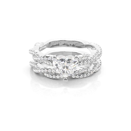 Silver Diamond Engagement Rings