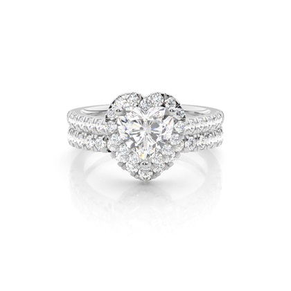 Silver Diamond Engagement Rings