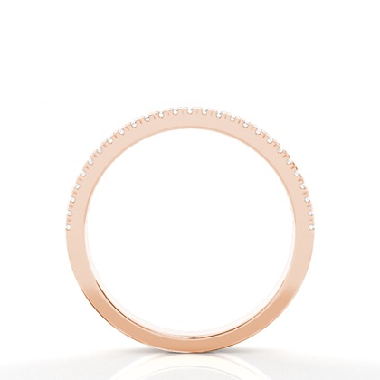 Runder Diamantring mit Metallperlen und doppelter Schiene