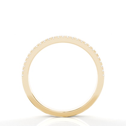 Runder Diamantring mit Metallperlen und doppelter Schiene