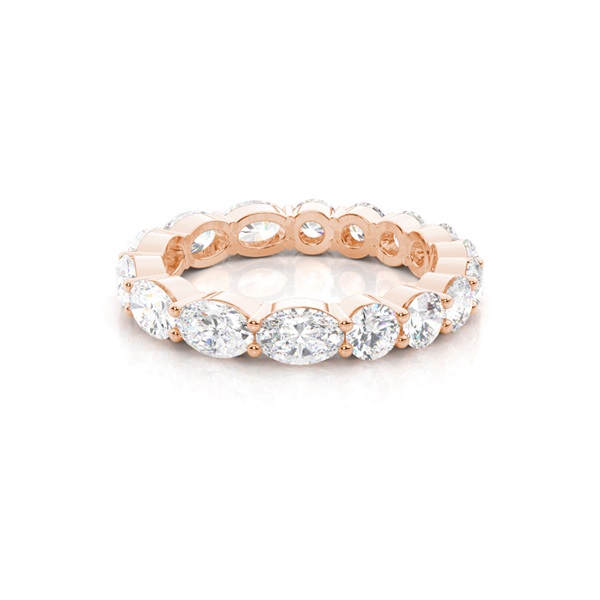 Oval & Round Full Eternity Diamond Ring