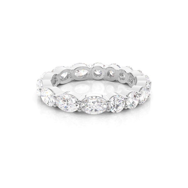 Oval & Round Full Eternity Diamond Ring