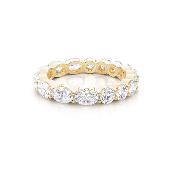 Oval & Round Full Eternity Diamond Ring