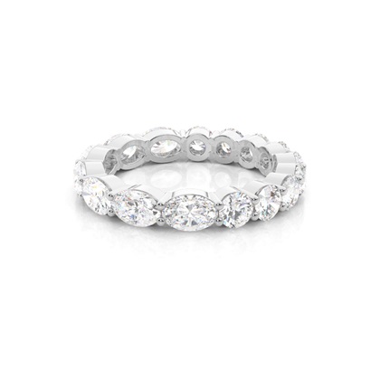 Oval & Round Full Eternity Diamond Ring