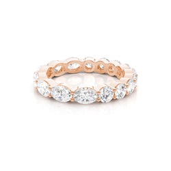Oval & Round Full Eternity Diamond Ring