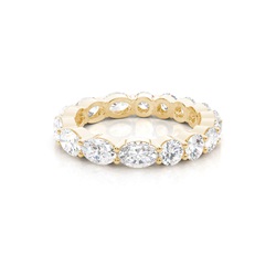 Oval & Round Full Eternity Diamond Ring
