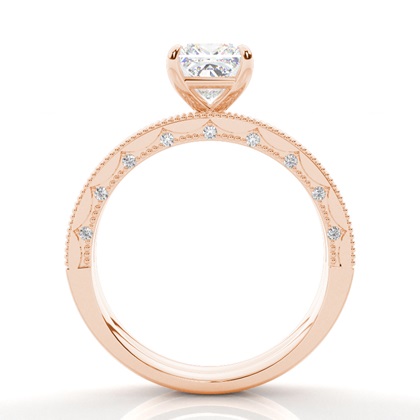 Vintage Solitaire Brautschmuck Set mit besetzen Ring