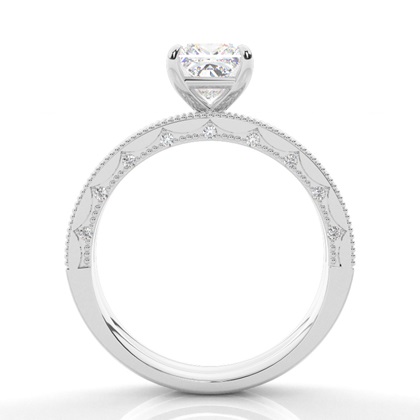 Vintage Solitaire Brautschmuck Set mit besetzen Ring