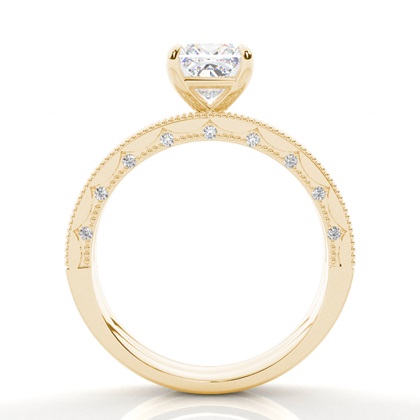 Vintage Solitaire Brautschmuck Set mit besetzen Ring