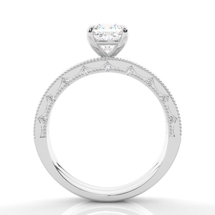 Vintage Solitaire Brautschmuck Set mit besetzen Ring