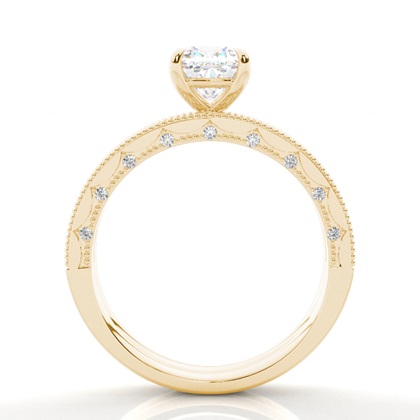 Vintage Solitaire Brautschmuck Set mit besetzen Ring