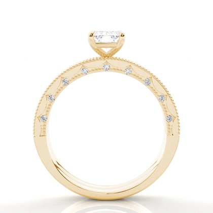 Vintage Solitaire Brautschmuck Set mit besetzen Ring