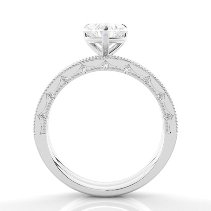 Vintage Solitaire Brautschmuck Set mit besetzen Ring