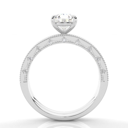 Vintage Solitaire Brautschmuck Set mit besetzen Ring