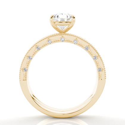 Vintage Solitaire Brautschmuck Set mit besetzen Ring