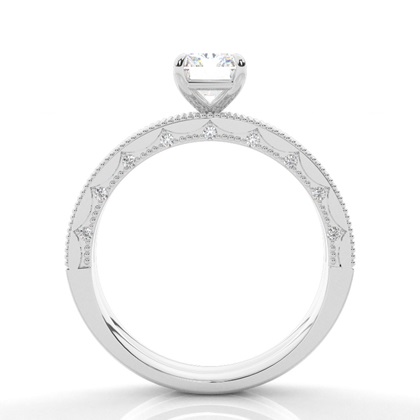 Vintage Solitaire Brautschmuck Set mit besetzen Ring