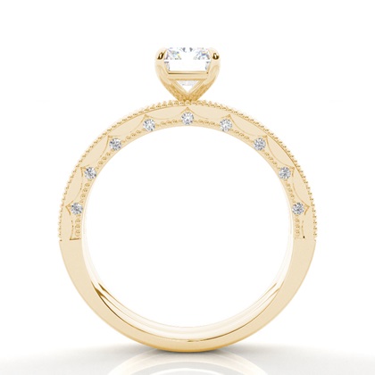 Vintage Solitaire Brautschmuck Set mit besetzen Ring