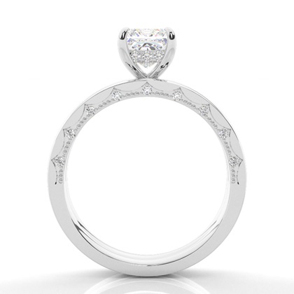 Vintage Solitaire Brautschmuck Set mit schlichten Ring