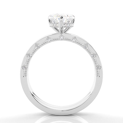 Vintage Solitaire Brautschmuck Set mit schlichten Ring