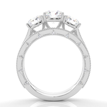 Vintage Trilogie Brautschmuck Set mit schlichten Ring