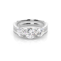 Vintage Trilogy Bridal Set with Studded Shank