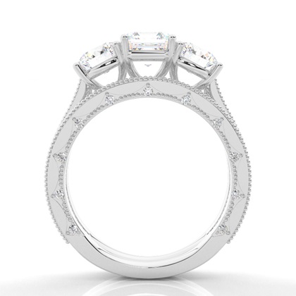 2.00 Carat Platin Trilogie Verlobungsringe