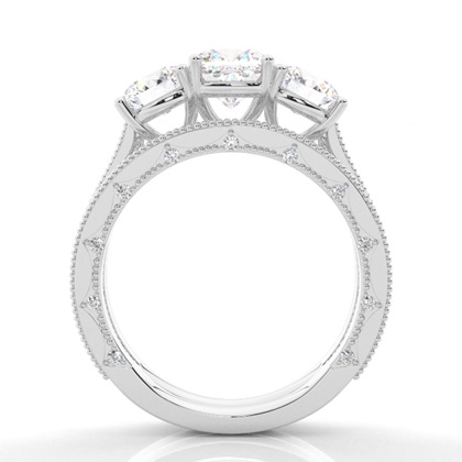 Kissen Platin Trilogie Verlobungsringe