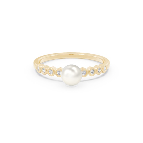 Freshwater Pearl Ring With Diamond Accents