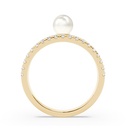 Yellow Gold Side Stone Diamond Rings