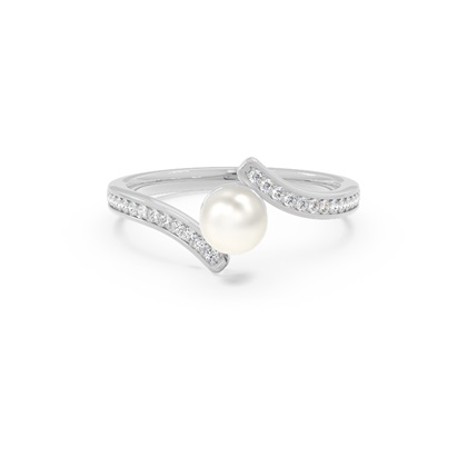 Freshwater Pearl Diamond Accent Ring