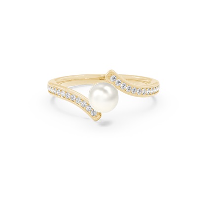 Freshwater Pearl Diamond Accent Ring