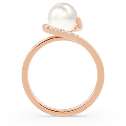 Klassischer Swirl Süßwasserperlen Ring