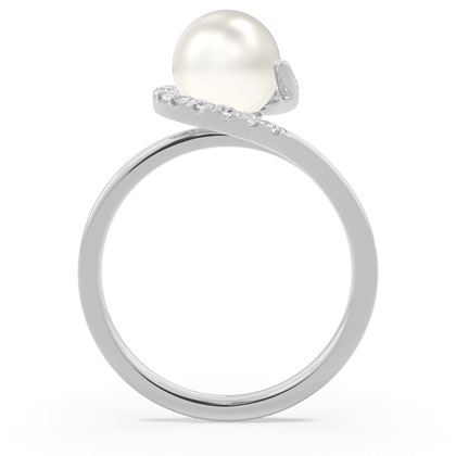 Klassischer Swirl Süßwasserperlen Ring