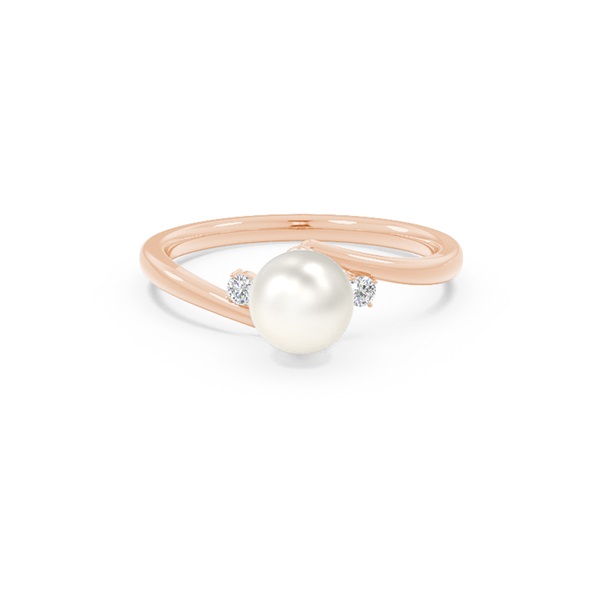 Freshwater Pearl Bypass Engagement Ring