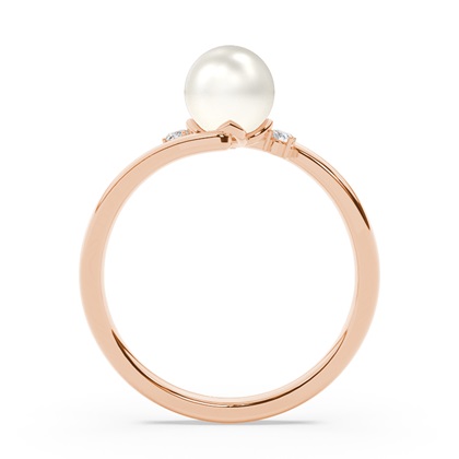 Süßwasserperlen Bypass Verlobungsring