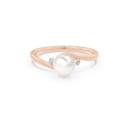 Freshwater Pearl Bypass Engagement Ring