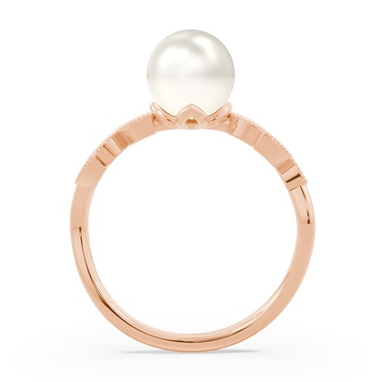 Vintage Süßwasserperlen Diamantring