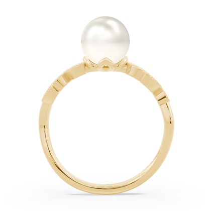 Vintage Süßwasserperlen Diamantring