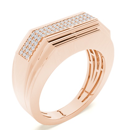 Rose Gold Men's Diamond Rings