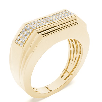Yellow Gold Men's Diamond Rings