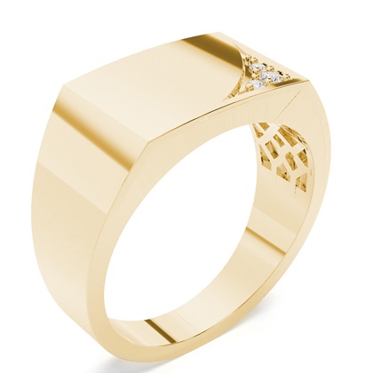 Yellow Gold Men's Diamond Rings