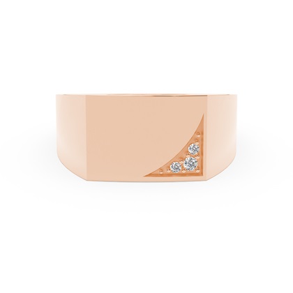 Rose Gold Men's Diamond Rings